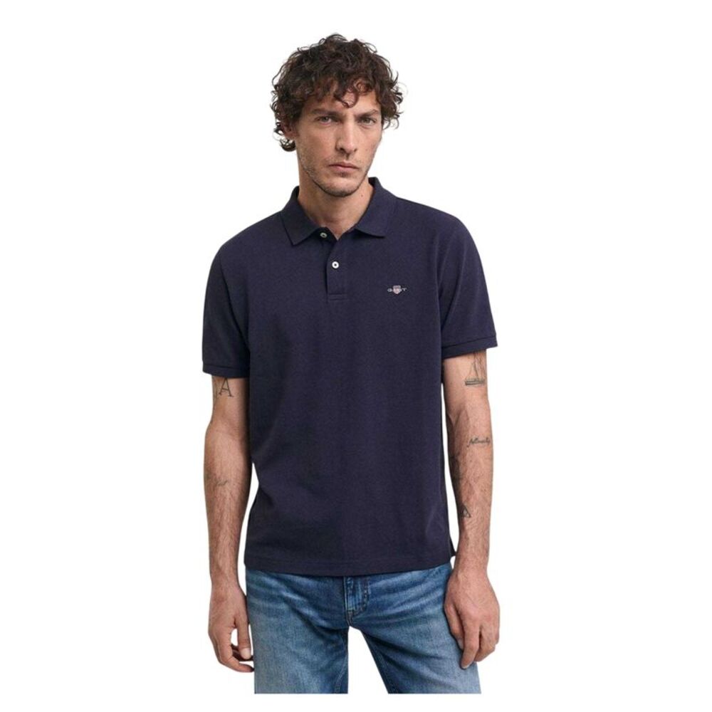 Gant Mens Archive Shield Cotton Polo Shirt / Blue